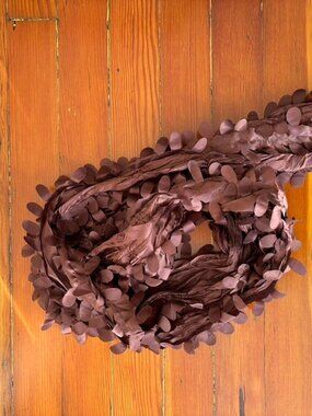 Indie Sleaze Brown Fringe Scarf